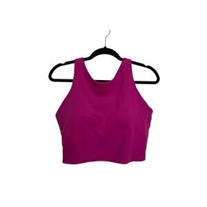 Athleta Conscious Crop Top Powervita D-DD Womens XL Fuchsia Pink Racerback Bra